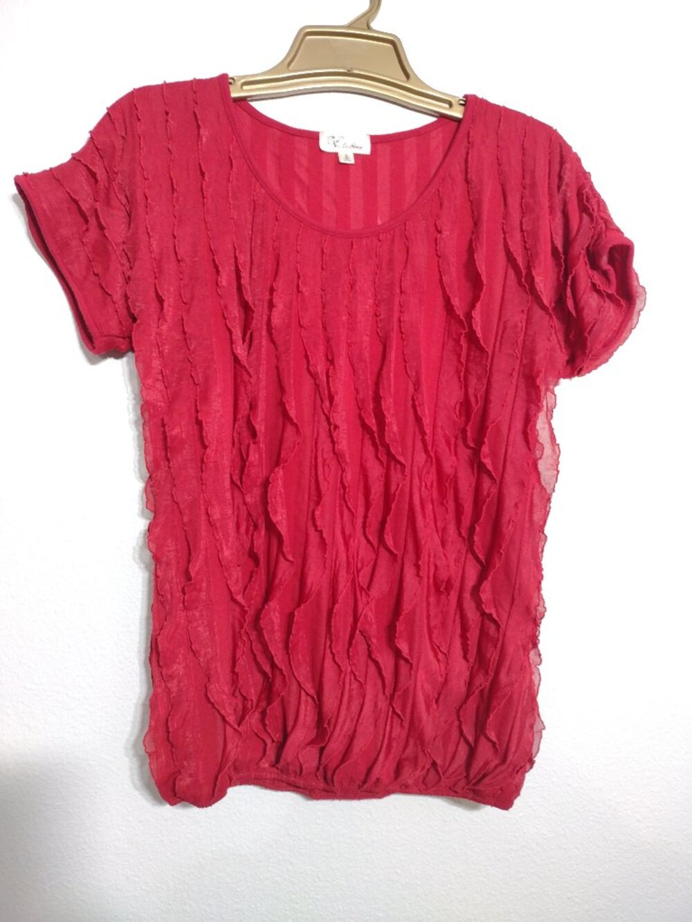 La Rouge Sm Flowing Vertical Ruffles Stretch Work Casual Club Sass